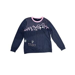 Sparks Gray Video Game Sweatshirt Pink Trim Kids Youth Size 105